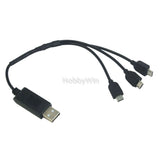3.7V LiPo 3-In-1 USB Charger Android Plug fit E58 JY019 XS809 XS809S X192 X196 Battery