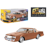 1/24 MotorMax GET LOW 1987 Buick Regal Diecast Model Car Brown 79023 MBR