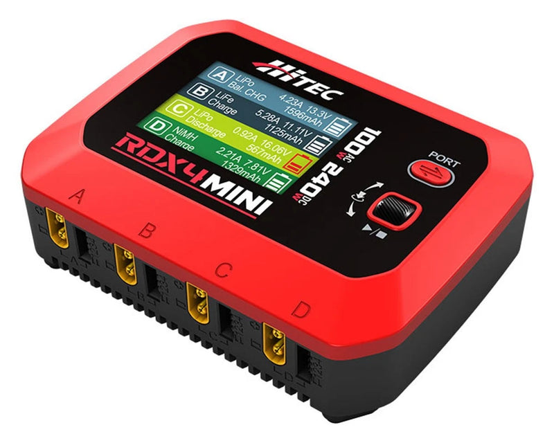 Hitec RDX4 Mini Quad Smart LiPo Battery Balance Charger [HRC44350] Battery