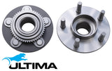 Front wheel hub and bearing assembly with sprocket gear ring and mounting holes