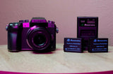 Panasonic LUMIX G7 DSLR Camera - Black (Kit with 14-42mm Lens) and 3 Batteries