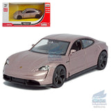 1:36 Porsche Taycan Turbo S Model Car Diecast Vehicle Collection Gift Rose Gold