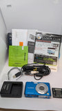 Panasonic LUMIX FS7 Compact Digital Camera Blue Excellent Condition Accessories