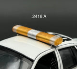 1/24 1/25 Scale Model LED Compatible AeroDynic Lightbar Amber Clear Chrome 2416A
