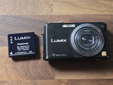 Panasonic Lumix DMC-FX100, Digital Camera Body And Battery Only, Black For Parts