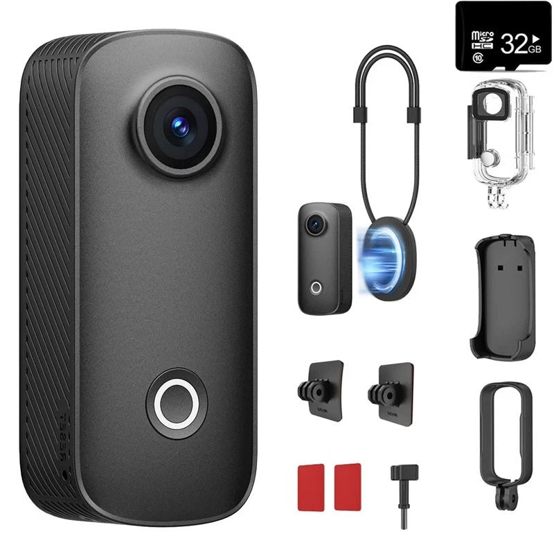 32GB SJCAM C100 PRO Action Camera 4K WiFi Magnetic Sports Thumb POV Waterproof