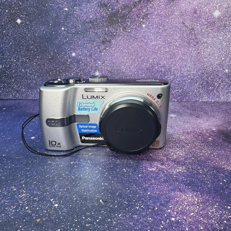Panasonic Lumix DMC-TZ1 5MP Silver Tested 1GB Memory Card No Charger
