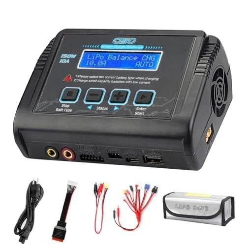 LiPo Battery Charger 150W 10A Fast Charger for RC Car Drone Battery