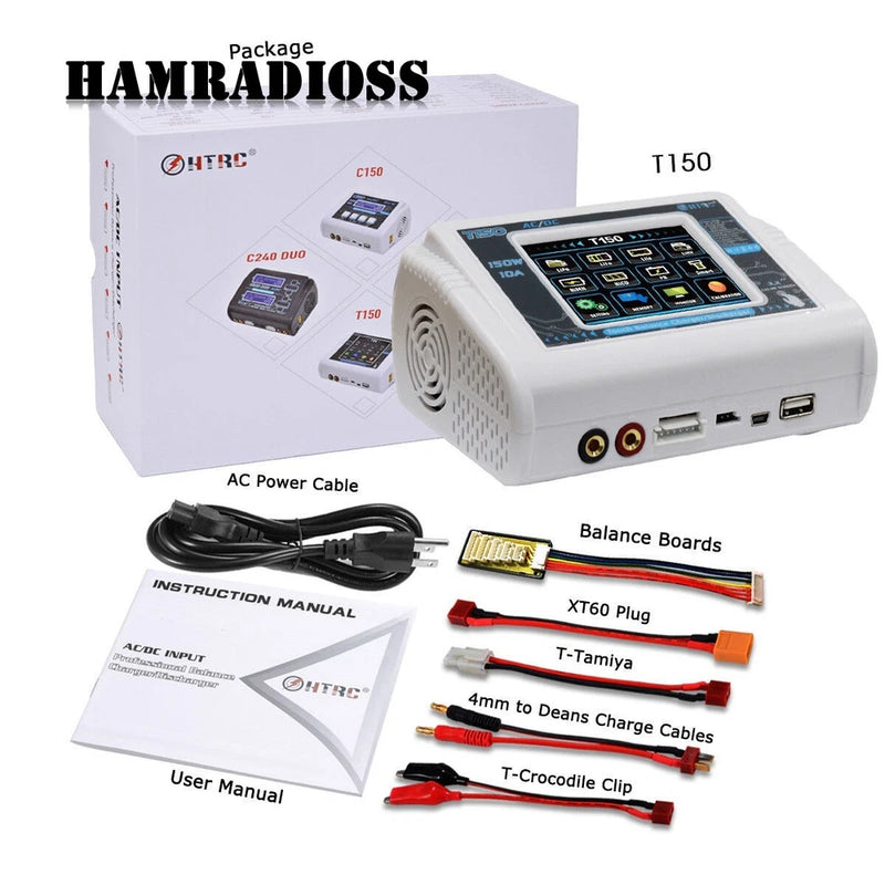 HTRC 150W RC Balance Charger Touch Screen T150 for LiPo NiMH Battery Discharger Battery
