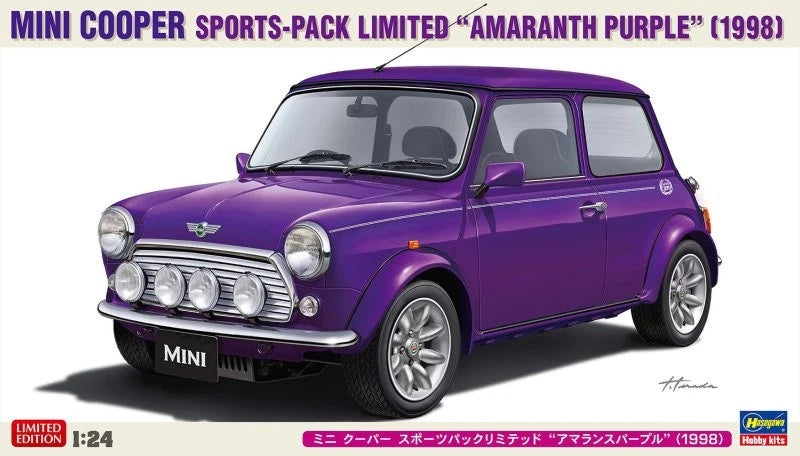 Hasegawa 20814 1/24 Model Kit Mini Cooper Sports-Pack Limited Amaranth Purple 98