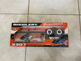 RC coaxial helicopter kit box with controller and 'Missility' 3 channels text