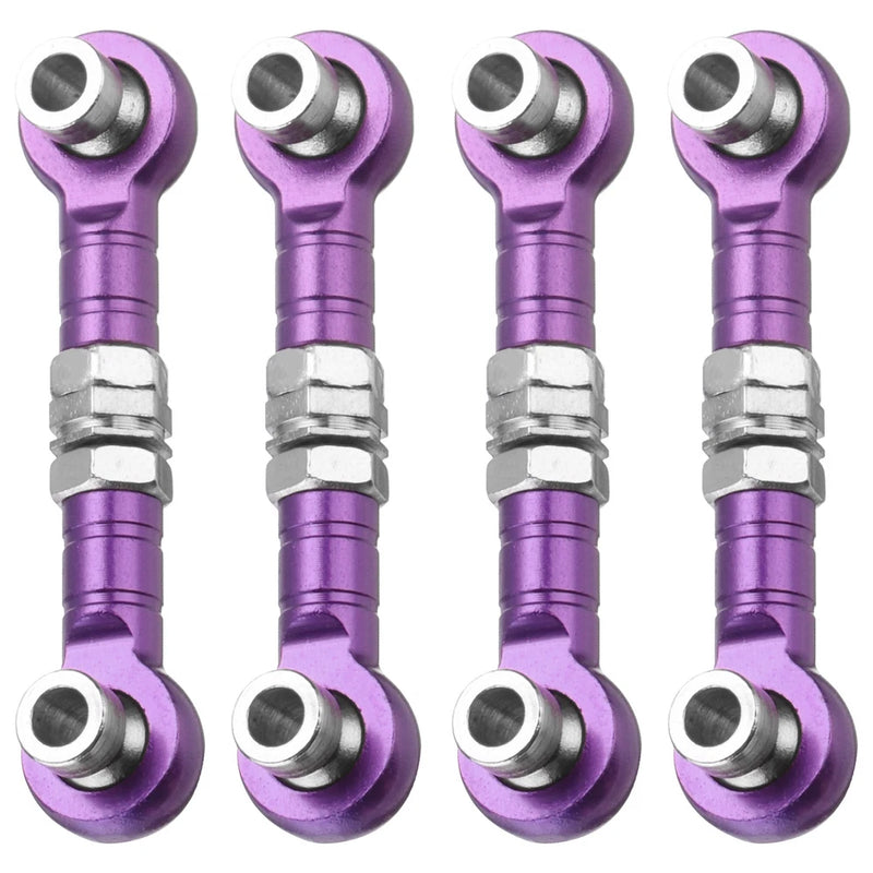4Pcs, Steering Servo Rod RC Aluminum Linkages for HSP 1/10 94123 RC Car Purple
