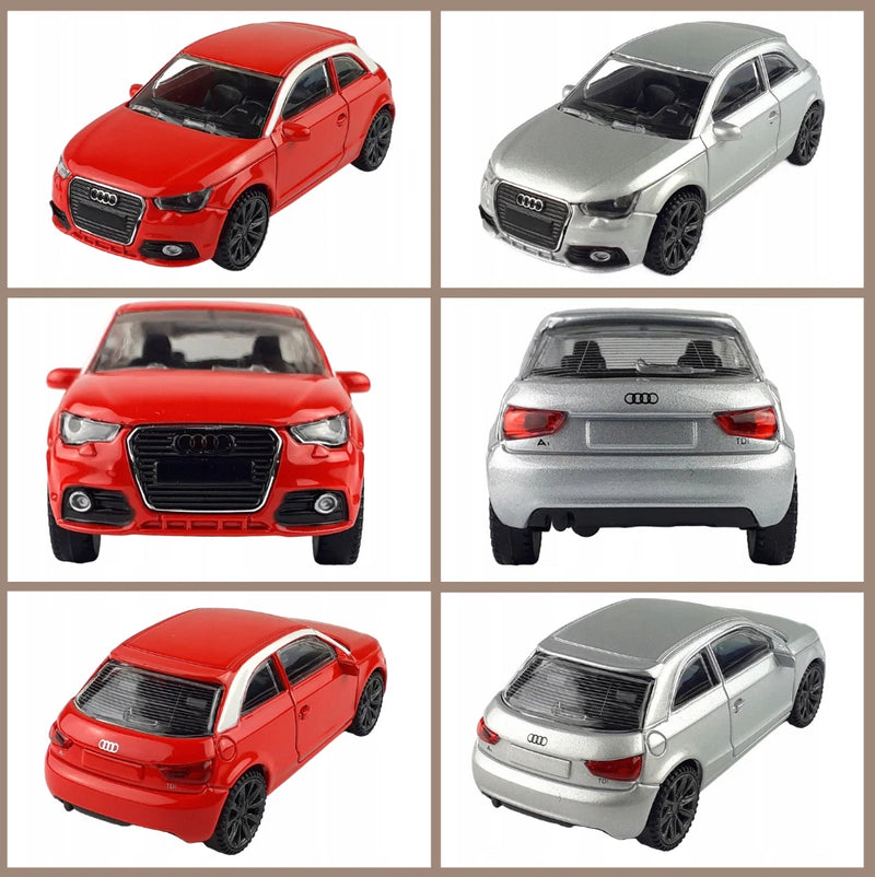 Audi A1 Legendary Germany Car Model Diecast Toy Red Silver 1:43 Scale Rastar
