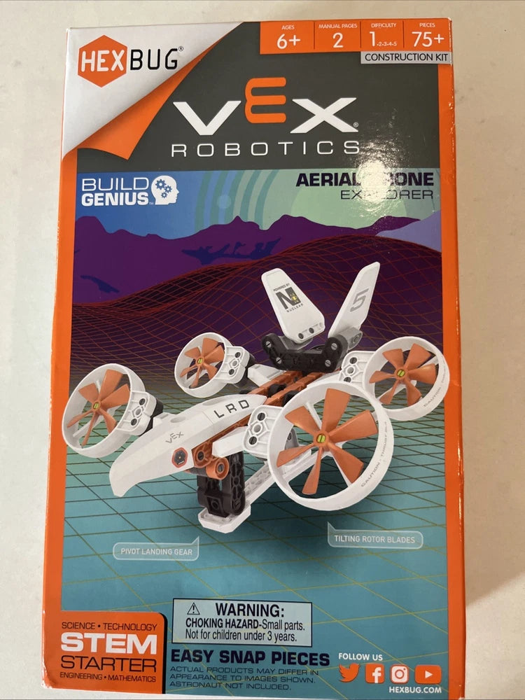 Hexbug Vex aerial drone robotics construction STEM starter kit, boxed
