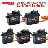 Surpass Hobby Micro Metal Gear Servo 2g 3.7g 4.3g 6g 8g for 1/24 RC Car Airplane