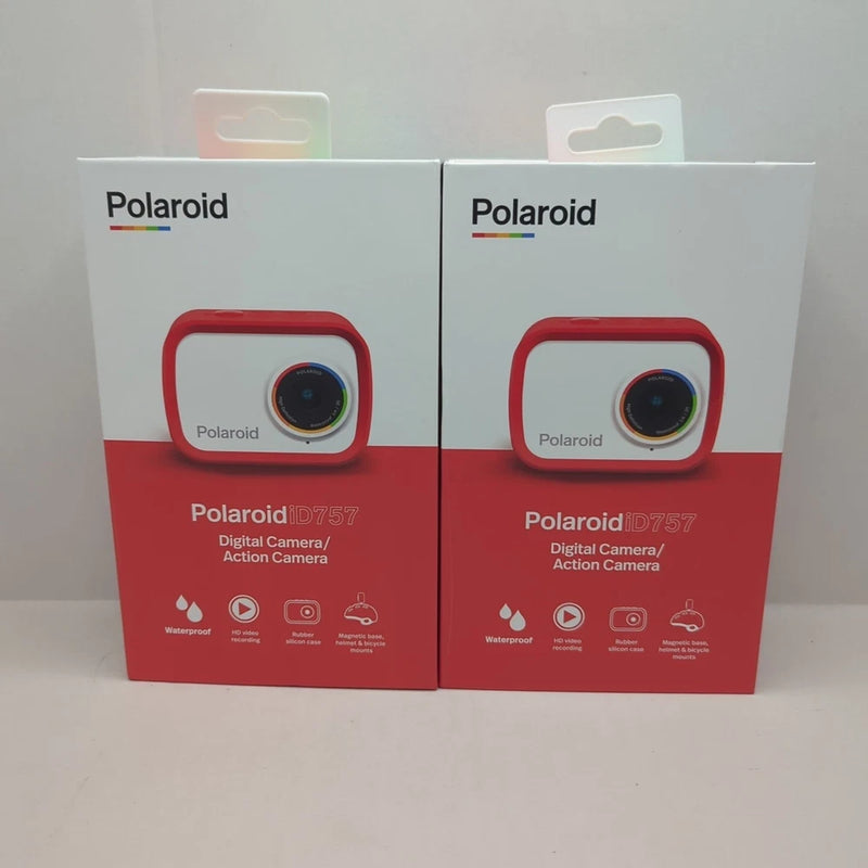 2x Polaroid iD757 Digital Camera/Action Camera Water/Shock Proof HD Recording
