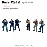 1/64 Classic Police And Bandits Miniature Figure Model For Car Vehicles Toys