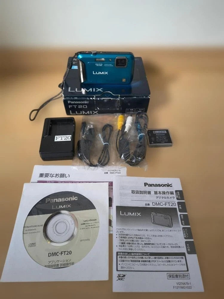 Panasonic LUMIX FT20 Compact Digital Camera Used Good Condition Accessories