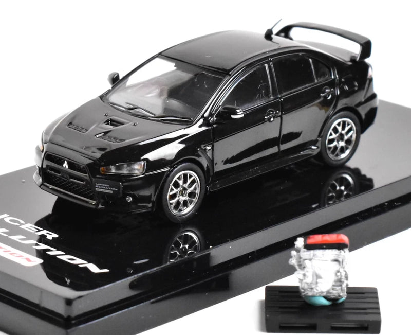 ED Hobby Japan 1:64 Black Evolution X EVO 10 Engine Model Diecast Collect Car