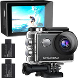1080P Waterproof Action Camera - 131ft, 2 Batteries & Accessories for Adventures