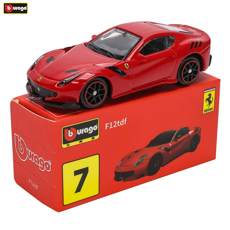 Bburago 1/64 Red Ferrari F12TDF Diecast Metal Car Racing Sports Model Toy Car