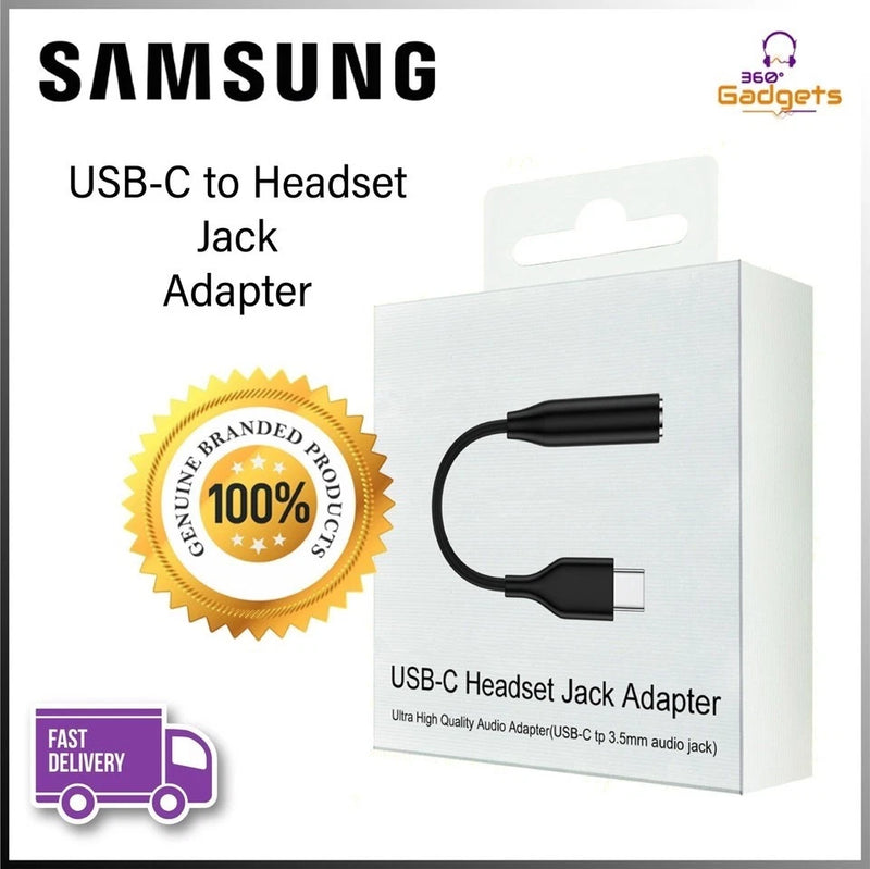 New Oem Samsung USB-C Type C Adapter Port to 3.5MM Aux Audio Adapter Cable