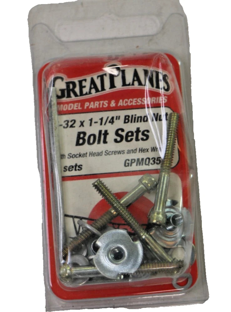GREATPLANES 6-32 x 1-1/4" Blind But Bolt Sets 4 sets GPMQ3509
