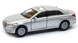 Welly Hyundai Genesis G90 Silver 1:34 1:39 Scales 4.5 Inch Diecast Model in Box