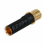 Black 5mm banana to 8mm bullet plug RC motor adapter, gold metal ends