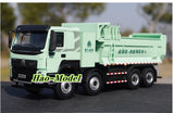 1:24 HOWO V7-X Muck Truck Alloy Diecast Metal Car Model Display Hobby Toys Green