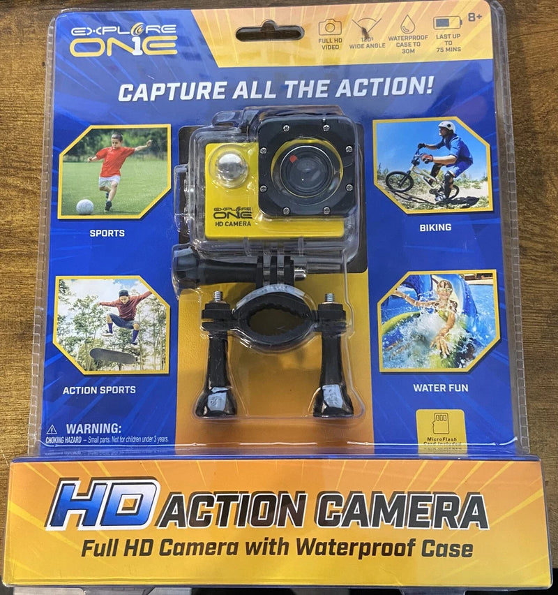 Explore One HD Action Camera with accessories included! Waterproof Case