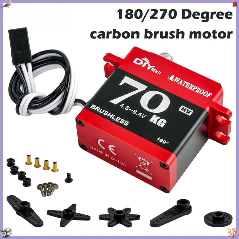 70KG brushless all-metal digital servo carbon brush motor 4.8-8.4V For RC Car