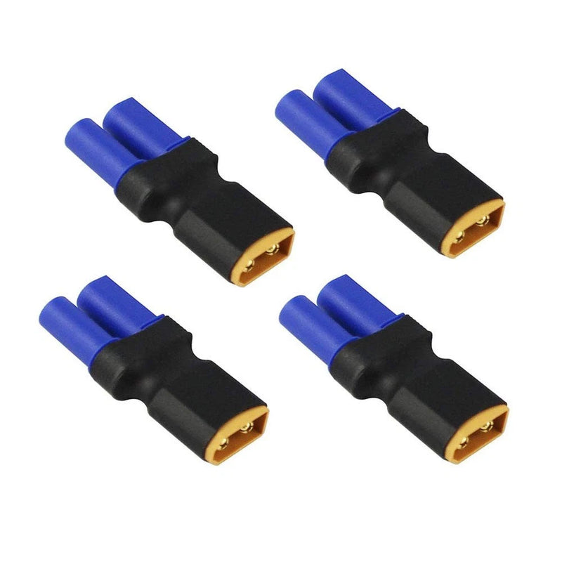 FLY RC 4pcs XT60 Male to EC5 Female Plug Connector Adapter for LiPo Battery C... Battery