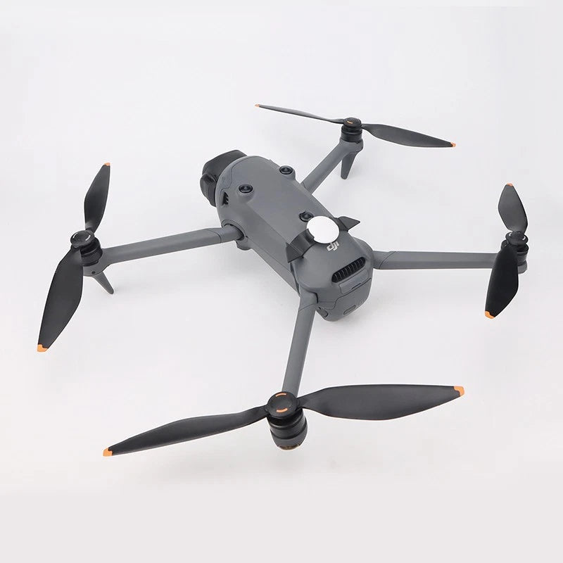 Drone tail fin protection bracket mount holder on gray drone