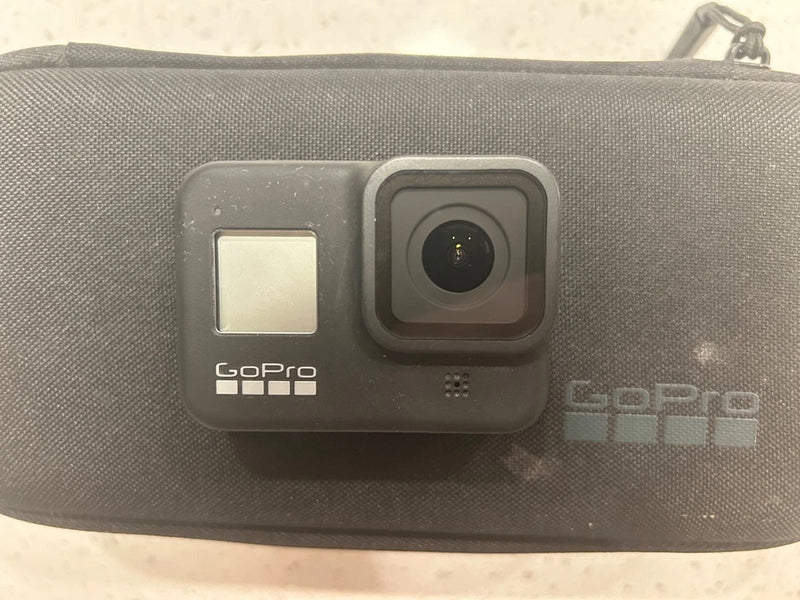 GoPro HERO8 Black action camera with front lens and small status lights