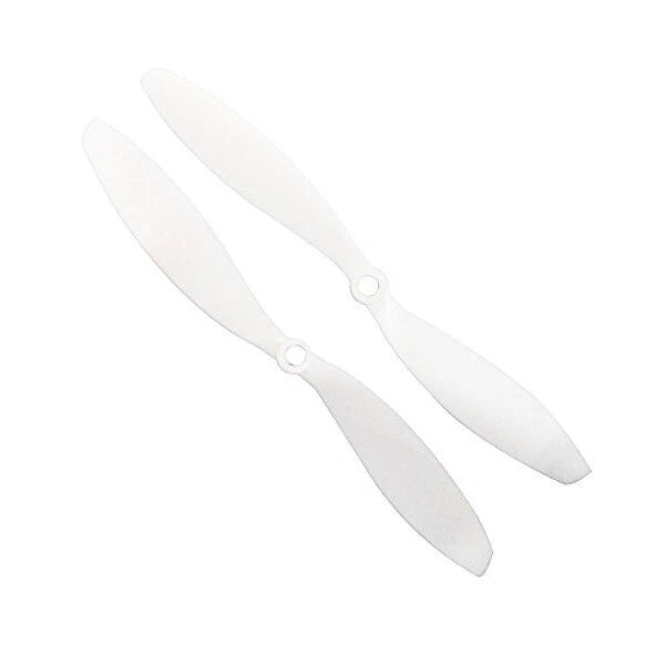 White ABS quadcopter propeller blades, 2-pack with mounting holes