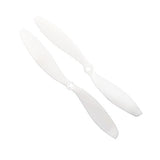 White ABS quadcopter propeller blades, 2-pack with mounting holes