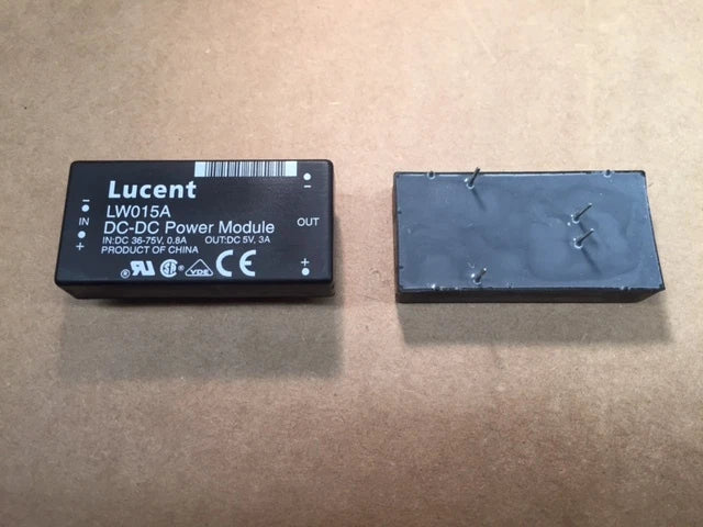 (Qty = 1) LW015A ?C Lucent, 36V-75V Input Output = 5V 3A 15W, DC-DC Converter