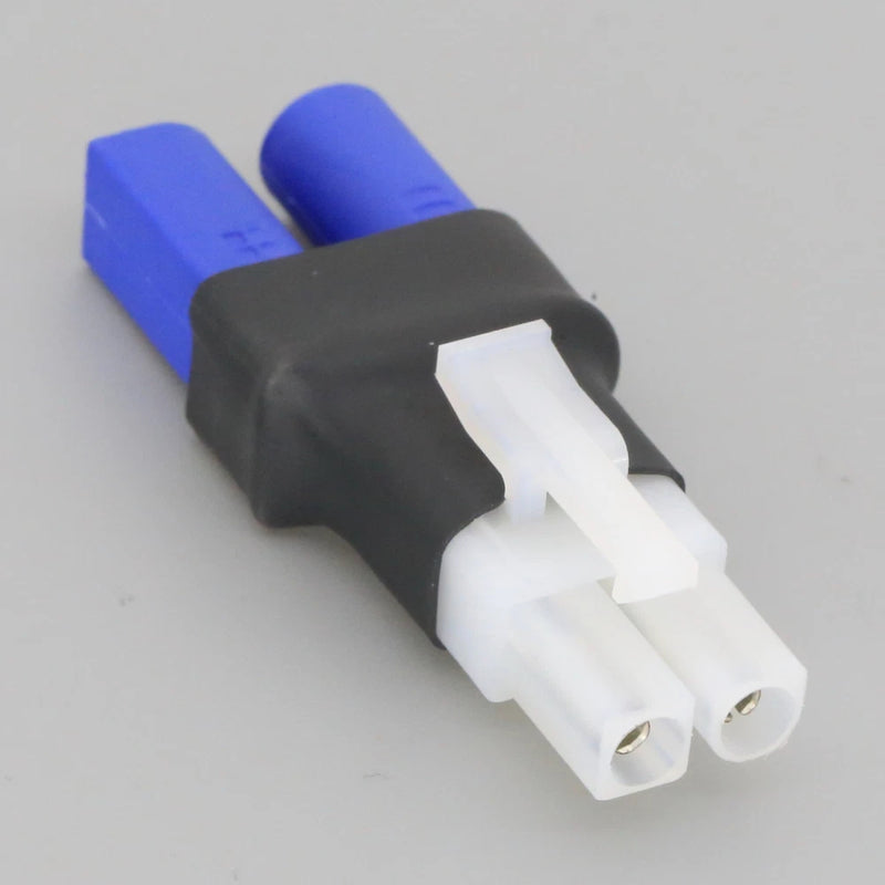 EC5 to Tamiya female adapter, black housing with white dual-pin connectors