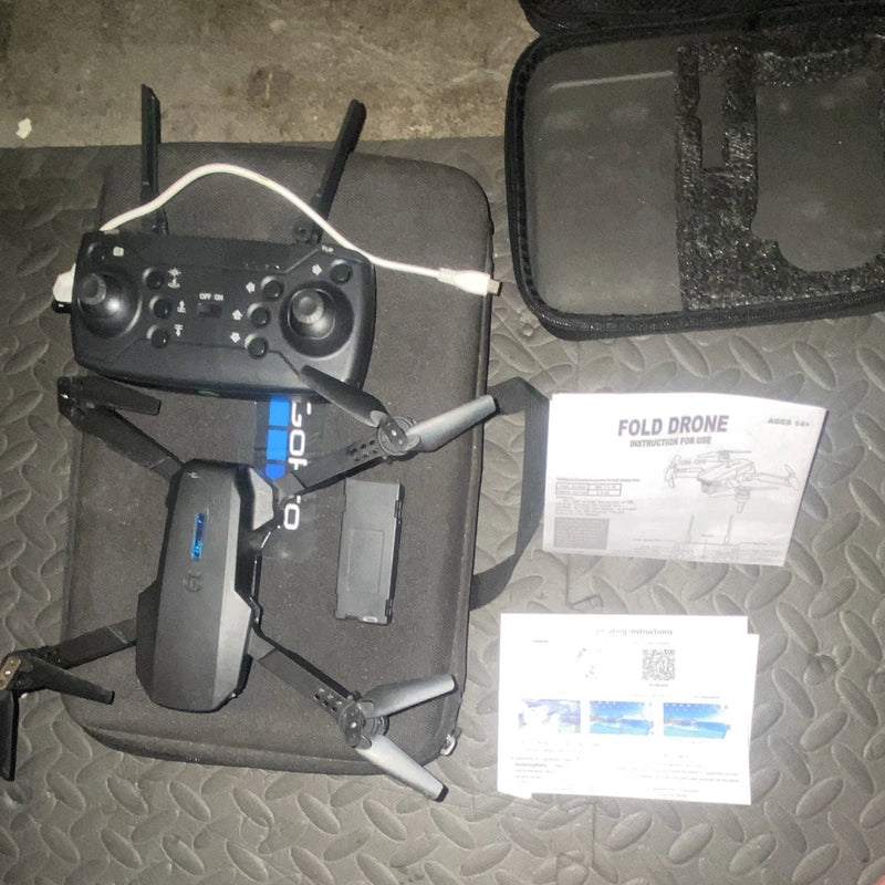 Fold Drone foldable quadcopter with remote controller and protective case
