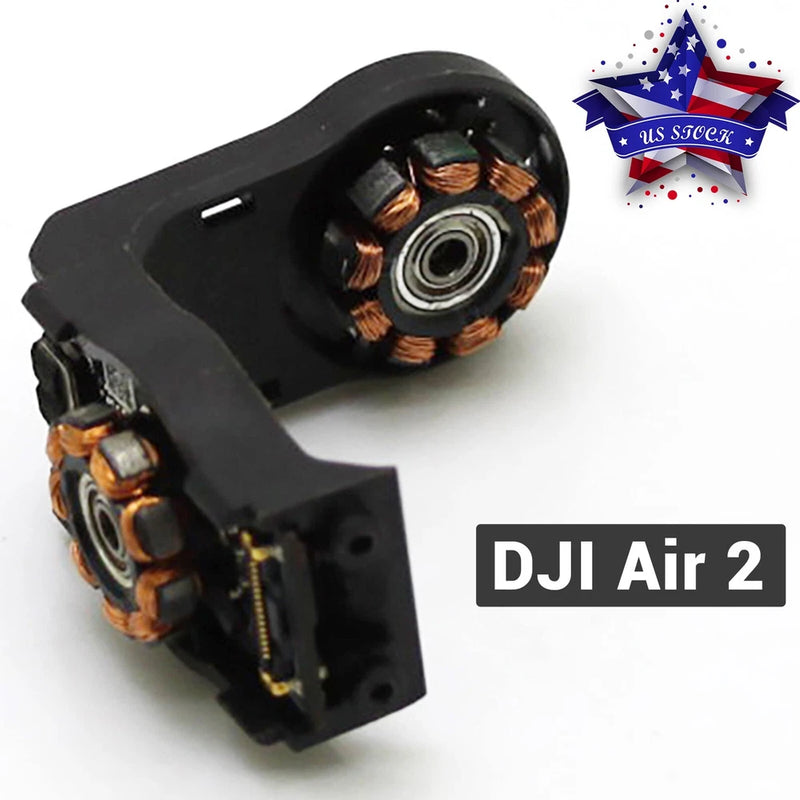 Black gimbal camera bracket with roll and pitch motor assembly, copper motor windings