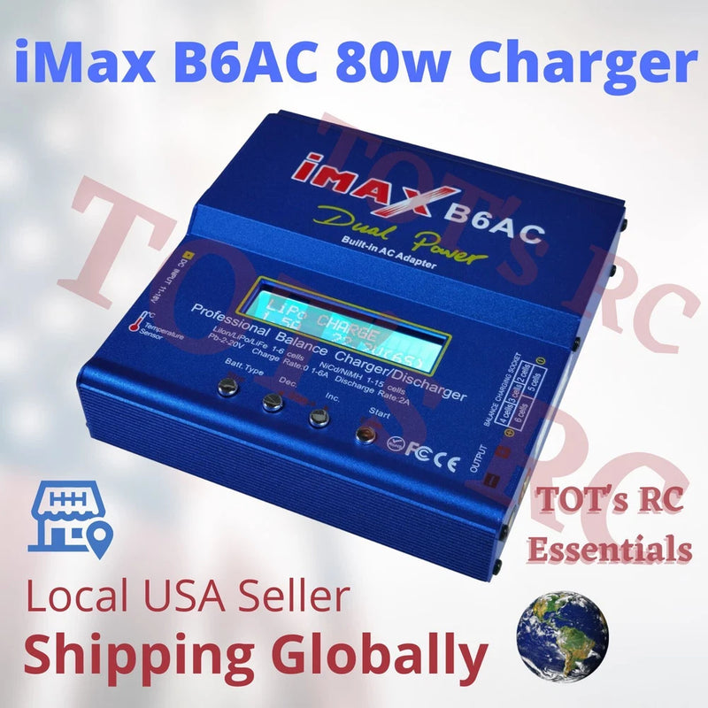 iMAX B6AC 80W 6A LiPo Balance Charger Discharge  Lipo/Li-ion/LiFe/NiMh Batterry Battery