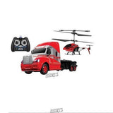 World Tech Toys-R/C Mega Hauler Truck & Helicopter Combo Pack Red
