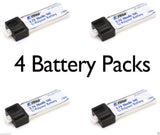 E-Flite 4 pc Blade Scout CX 14C  70mAh 1S 3.7V LiPo Battery # EFLB0701S