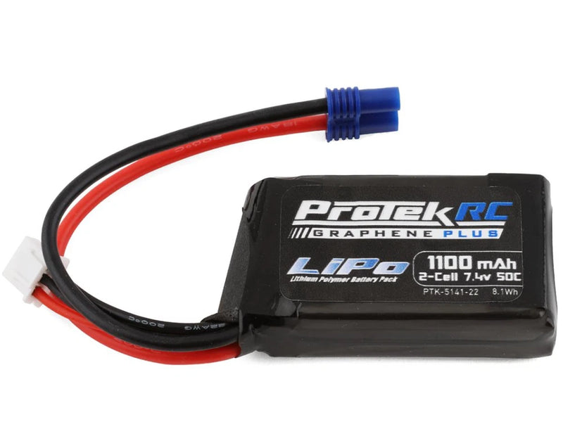 ProTek RC 2S 50C 1100mAh Losi Mini T/B & JRX2 LiPo Battery w/EC2 (PTK-5141-22)