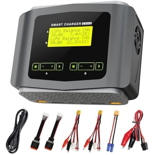 Dual RC Battery Charger, 10A Fast Balance Charger for Lipo Batteries Battery