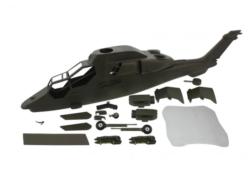 600 Tiger UHT RC Helicopter Fuselage EC665 Military Painting with Metal Gear Set