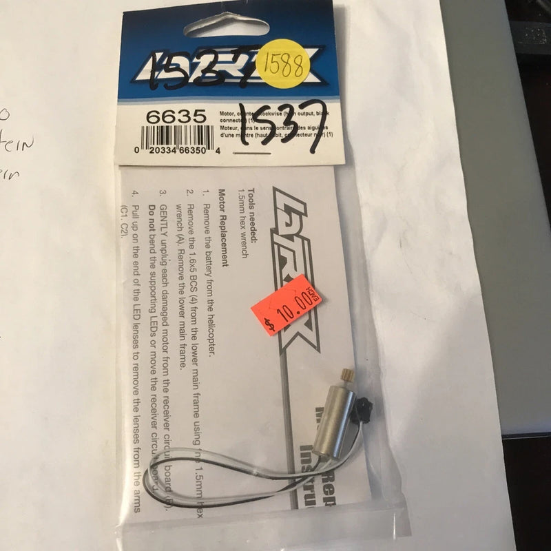 Traxxas 6635 counter-clockwise motor with black connector, in sealed blister pack