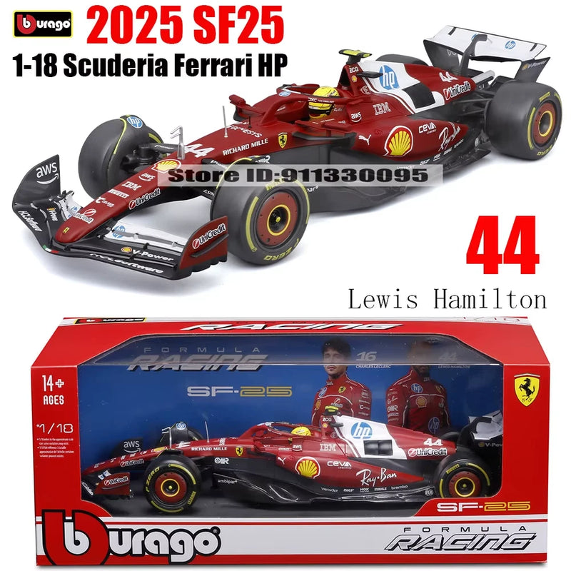 Bburago 1:18 2025 F1 Ferrari SF25 #44 Lewis Hamilton model
