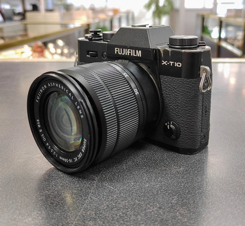 Fujifilm X-T10 16.3MP Mirrorless Camera w/ Fujinon XC 16-50mm Lens & Charger